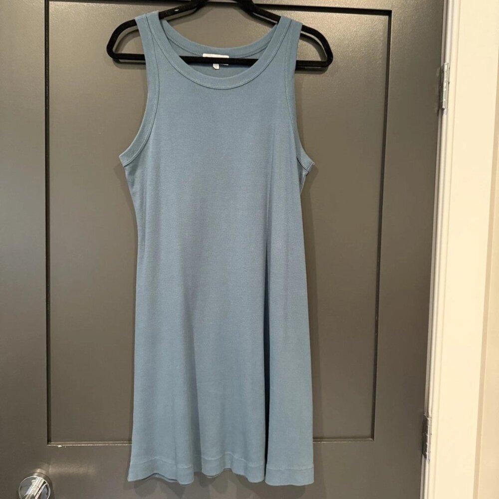 Michael Stars Tank Dress Medium Blue Knit Casual